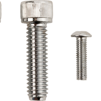 2401-0985 - DRAG SPECIALTIES Rear Brake Knurled Bolt Kit - Chrome - M8 MK785