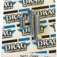 2401-0985 - DRAG SPECIALTIES Rear Brake Knurled Bolt Kit - Chrome - M8 MK785