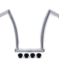 25-0634 - 15 Chrome ChiZeled Z-Bar Handlebar with Indents by MCM