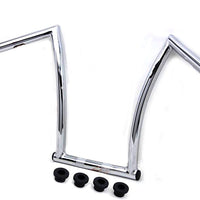 25-0634 - 15 Chrome ChiZeled Z-Bar Handlebar with Indents by MCM