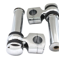 25-2141 - 4-1/4 Offset Dog Bone Riser Set Chrome by MCM