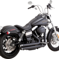 1800-2605 - VANCE & HINES Big Shots Staggered Exhaust System - Black 47338