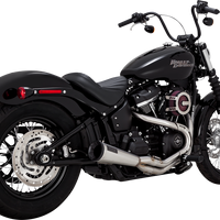 1800-2608 - VANCE & HINES 2-into-1 Upsweep Exhaust System - Brushed - Stainless Steel 27323