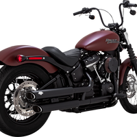 1801-1534 - VANCE & HINES 3" Twin Slash Slip-On Mufflers - Black 46376