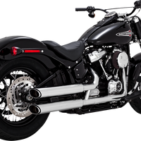 1801-1521 - VANCE & HINES 3" Twin Slash Slip-On Muffler - Chrome 16376