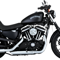 1801-1527 - VANCE & HINES 3" Twin Slash Slip-On Muffler - Chrome 16361