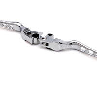 26-0118 - Chrome Contour Drilled Hand Lever Set with Skull Ends by V-Twin