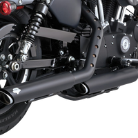 1801-1532 - VANCE & HINES 3" Twin Slash Slip-On Mufflers - Black 46361