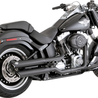 1801-1529 - VANCE & HINES 3" Twin Slash Slip-On Mufflers - Black 46343