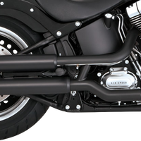 1801-1529 - VANCE & HINES 3" Twin Slash Slip-On Mufflers - Black 46343