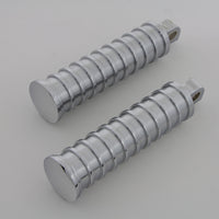 27-0729 - Chrome Light Grooves Footpeg Set by Wyatt Gatling