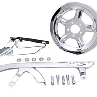 27-0848 - Chrome Belt Guard and Pulley Cover Kit by V-Twin