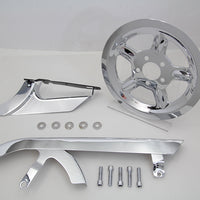 27-0848 - Chrome Belt Guard and Pulley Cover Kit by V-Twin