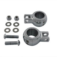27-0892 - Chrome Footpeg Mount Clamp Set by V-Twin