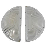 27-1562 - Chrome Half Moon Footboard Mat Set by V-Twin