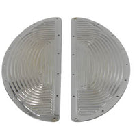 27-1562 - Chrome Half Moon Footboard Mat Set by V-Twin