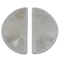 27-1562 - Chrome Half Moon Footboard Mat Set by V-Twin