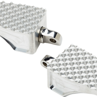 1620-2433 - LA CHOPPERS County Line Billet Footpegs - Male Mount - Raw LA-P100-00