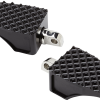 1620-2434 - LA CHOPPERS County Line Billet Footpegs - Male Mount - Black LA-P100-00B