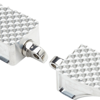 1620-2433 - LA CHOPPERS County Line Billet Footpegs - Male Mount - Raw LA-P100-00