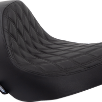 0802-1513 - DRAG SPECIALTIES Solo Seat - Double Diamond - Black Stitching - FL/FX '18-'23 0802-1513