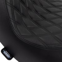 0802-1513 - DRAG SPECIALTIES Solo Seat - Double Diamond - Black Stitching - FL/FX '18-'23 0802-1513