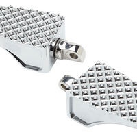 1620-2466 - LA CHOPPERS County Line Billet Footpegs - Male Mount - Chrome LA-P100-00C