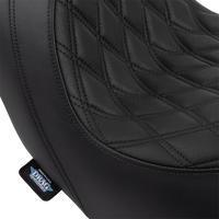 0802-1517 - DRAG SPECIALTIES Predator Seat - Double Diamond w/ Black Sitching - Vinyl - FLSB/FXLR '18-'23 0802-1517