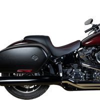 0802-1519 - DRAG SPECIALTIES Predator Seat - Double Diamond w/ Red Sitching - Vinyl - FLSB/FXLR '18-'23 0802-1519