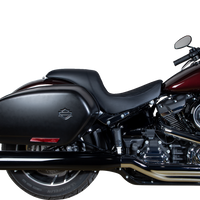 0802-1517 - DRAG SPECIALTIES Predator Seat - Double Diamond w/ Black Sitching - Vinyl - FLSB/FXLR '18-'23 0802-1517