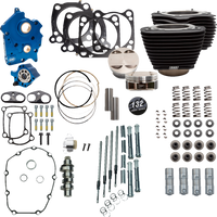 0904-0102 - S&S CYCLE 132" Power Package Engine Performance Kit - Chain Drive - Oil Cooled - Non-Highlighted Fins - M8 310-1233
