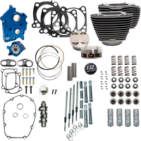 0904-0104 - S&S CYCLE 132" Power Package Engine Performance Kit - Chain Drive - Oil Cooled - Highlighted Fins - M8 310-1231