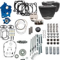 0904-0107 - S&S CYCLE 132" Power Package Engine Performance Kit - Gear Drive - Water Cooled - Highlighted Fins - M8 310-1230