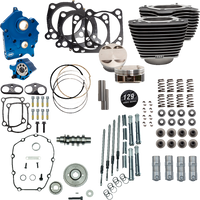 0904-0108 - S&S CYCLE 129" Power Package Engine Performance Kit - Gear Drive - Oil Cooled - Highlighted Fins - M8 310-1224