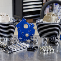 0904-0107 - S&S CYCLE 132" Power Package Engine Performance Kit - Gear Drive - Water Cooled - Highlighted Fins - M8 310-1230