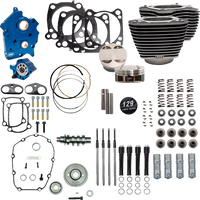 0904-0114 - S&S CYCLE 129" Power Package Engine Performance Kit - Gear Drive - Oil Cooled - Highlighted Fins - M8 310-1227