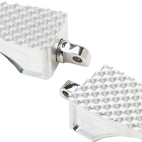 1620-2435 - LA CHOPPERS County Line Billet Footpegs - Front - Raw LA-P100-01