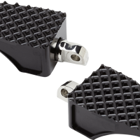1620-2436 - LA CHOPPERS County Line Billet Footpegs - Front - Black LA-P100-01B