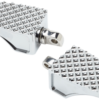 1620-2467 - LA CHOPPERS County Line Billet Footpegs - Front - Chrome LA-P100-01C