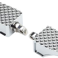 1620-2467 - LA CHOPPERS County Line Billet Footpegs - Front - Chrome LA-P100-01C