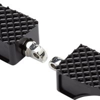1620-2436 - LA CHOPPERS County Line Billet Footpegs - Front - Black LA-P100-01B