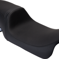 0801-1487 - DRAG SPECIALTIES Predator 2Up Seat - Vinyl - Black - Smooth - w/o Backrest - FLH '08-'23 0801-1487