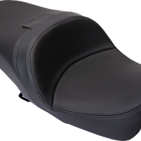 0801-1485 - DRAG SPECIALTIES Freedom Seat - Solar Leather - Black - Smooth - FLH '09-'23 0801-1485