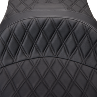 0801-1481 - DRAG SPECIALTIES Freedom Seat - Vinyl - Double Diamond Black Stitch - FLH '09-'23 0801-1481