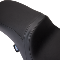 0801-1487 - DRAG SPECIALTIES Predator 2Up Seat - Vinyl - Black - Smooth - w/o Backrest - FLH '08-'23 0801-1487