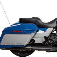 0801-1481 - DRAG SPECIALTIES Freedom Seat - Vinyl - Double Diamond Black Stitch - FLH '09-'23 0801-1481