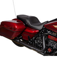 0801-1485 - DRAG SPECIALTIES Freedom Seat - Solar Leather - Black - Smooth - FLH '09-'23 0801-1485