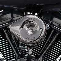 1010-3176 - S&S CYCLE Stealth Mini Teardrop Air Cleaner - M8 - Lava Chrome 170-0782