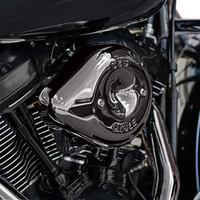 1014-0370 - S&S CYCLE Stealth Teardrop Air Cleaner Cover - M8 - Lava Chrome 170-0779
