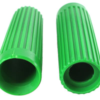 28-0170 - Replica Rib Style Grip Set Green by V-Twin